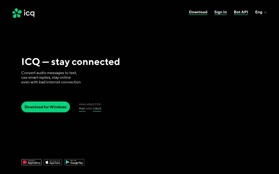 icq.com homepage in 2023