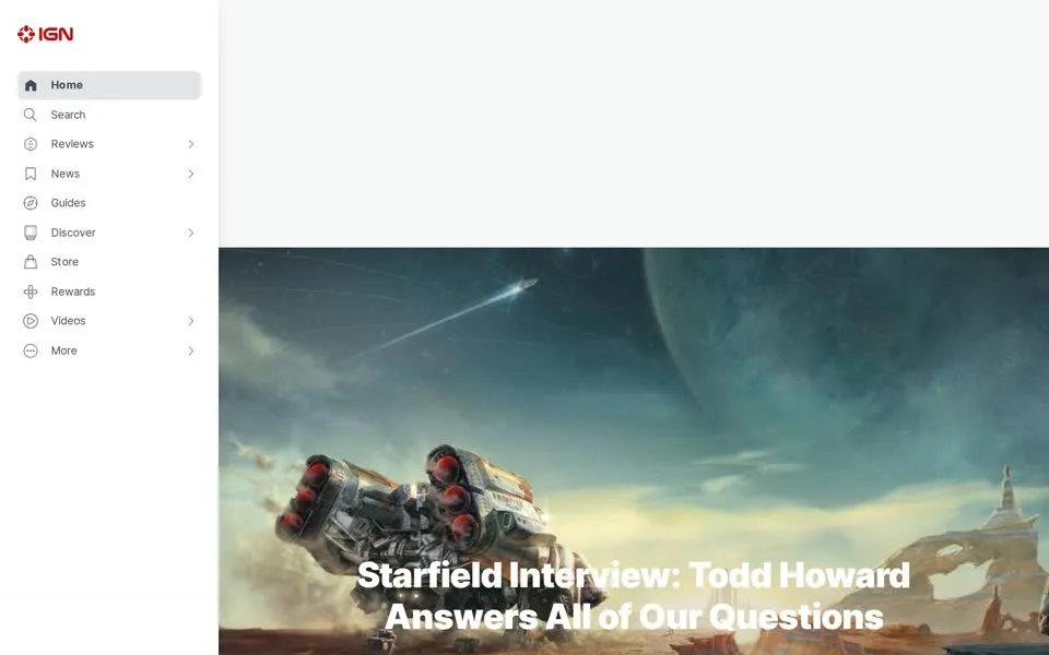 ign.com homepage in 2023