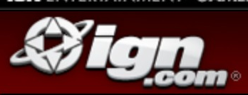 IGN logo on the 2009 ign.com homepage: The tilted card becomes a horizontal silver wordmark and globe.