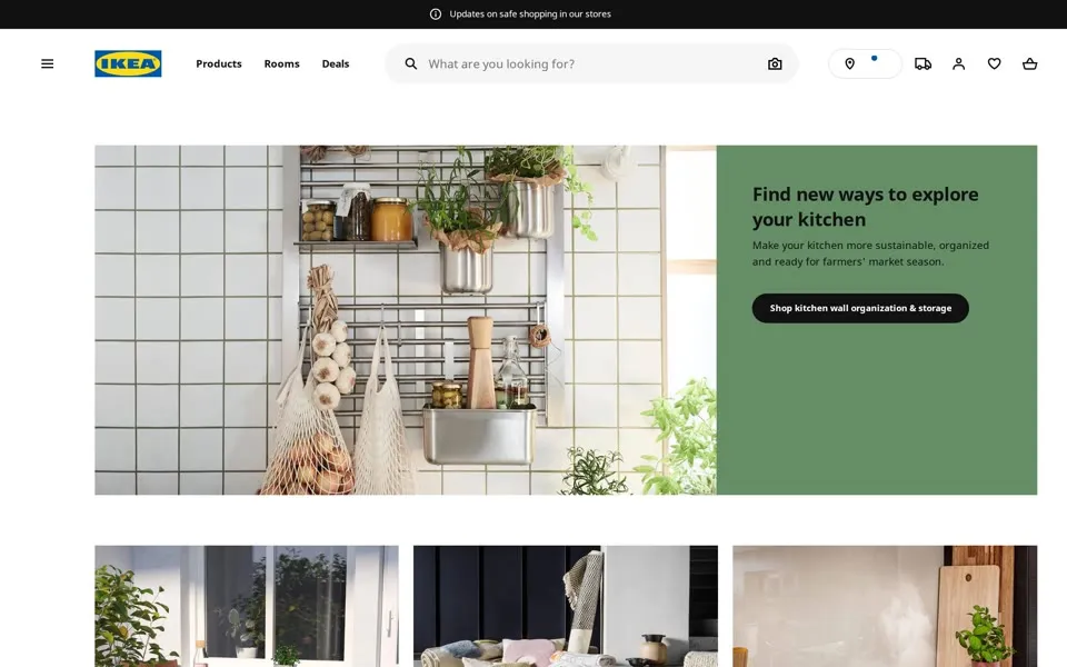 ikea.com homepage in 2021