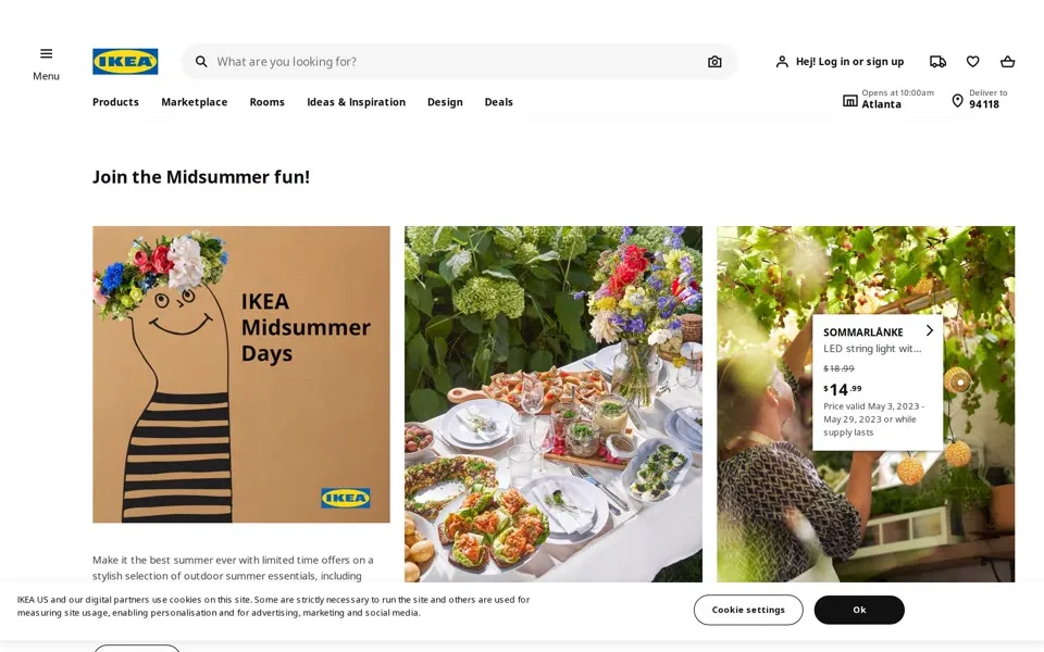 ikea.com homepage in 2023