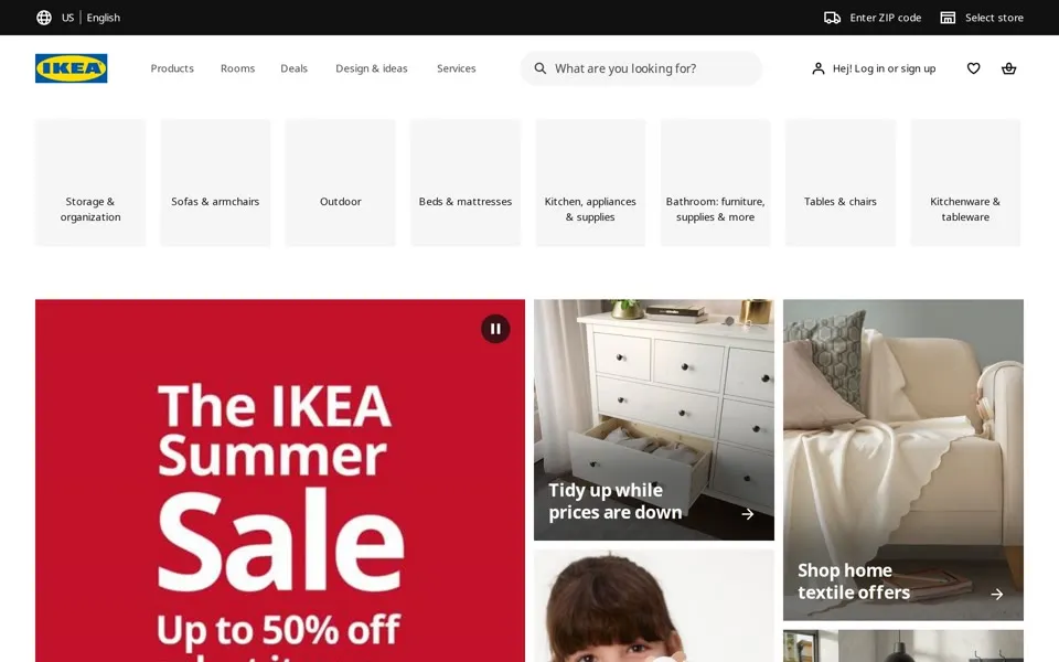 ikea.com homepage in 2026