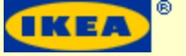 IKEA logo on the 1998 ikea.com homepage: yellow oval with the IKEA wordmark in dark blue, the ® at the corner