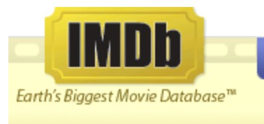 IMDb logo on the 2007 imdb.com homepage: big yellow plate, Earth's Biggest Movie Database