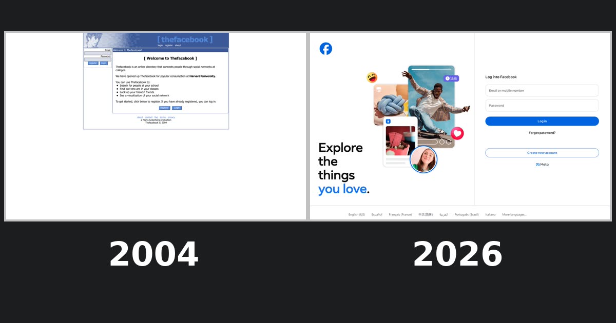 Facebook homepage captures