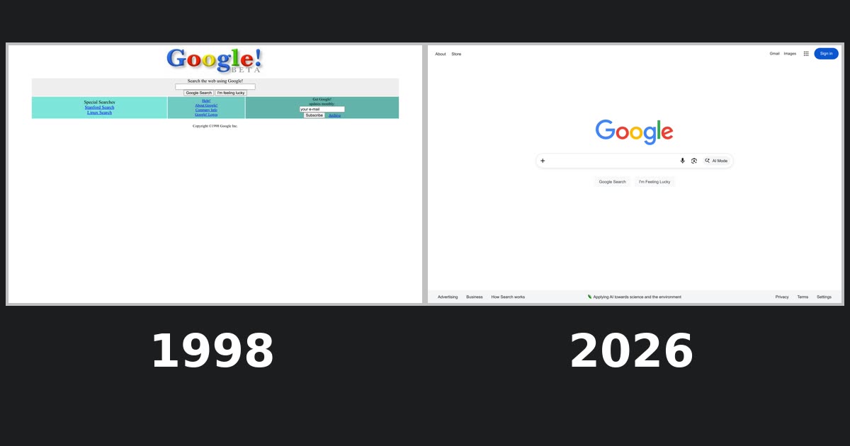 google.com homepage history