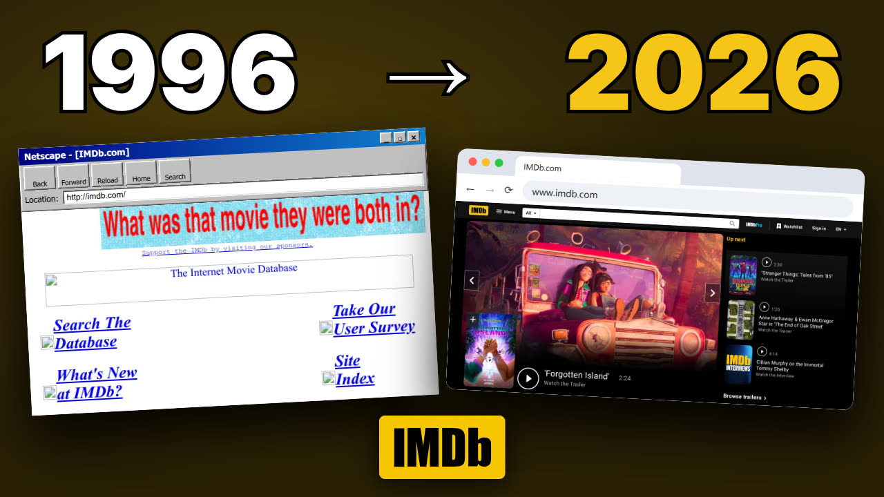 IMDb homepage captures