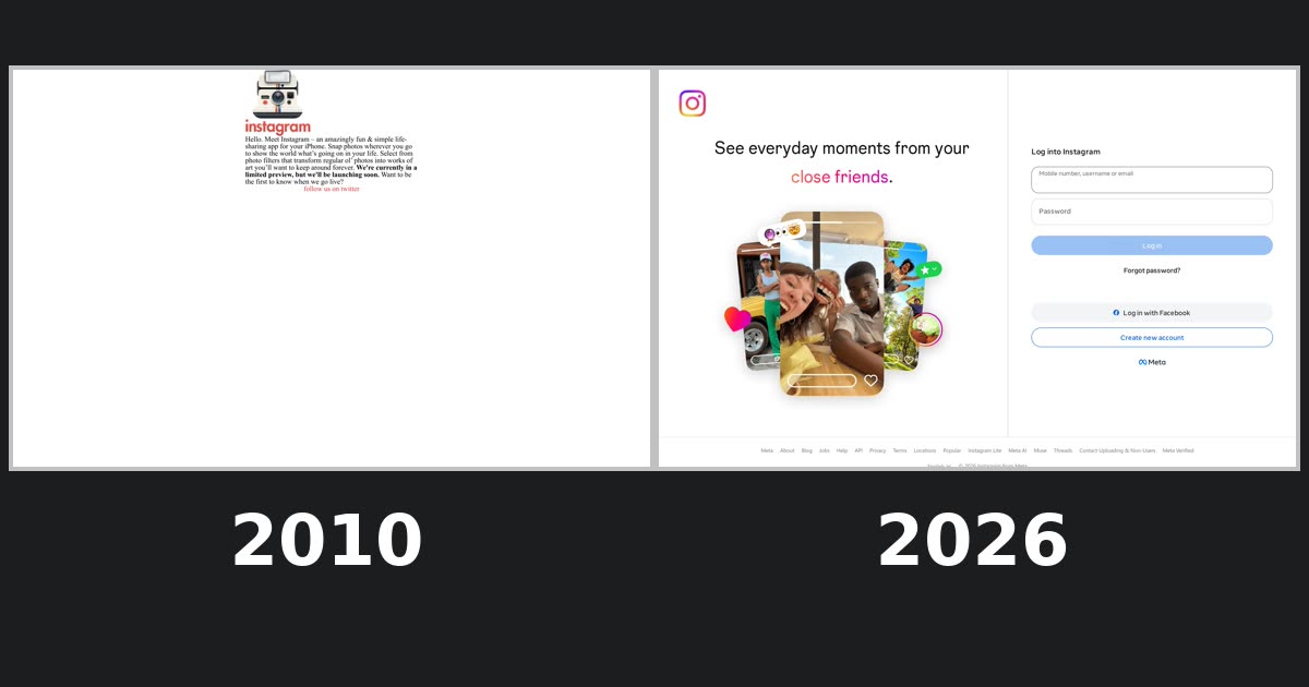 instagram.com homepage history