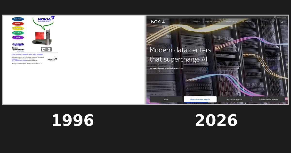 Nokia homepage captures