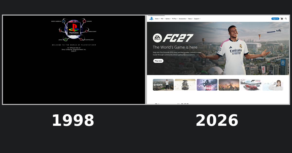 PlayStation homepage captures