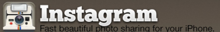 Instagram logo on the 2011 instagram.com homepage: bold slab-serif 'Instagram' next to a small camera icon, brown header