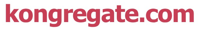 Kongregate logo on the 2006 kongregate.com homepage: Red lowercase wordmark with .com