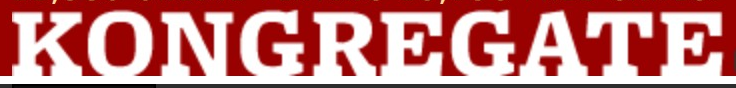 Kongregate logo on the 2009 kongregate.com homepage: White serif capitals replace the .com wordmark