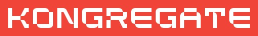 Kongregate logo on the 2024 kongregate.com homepage: Angular letters turn white