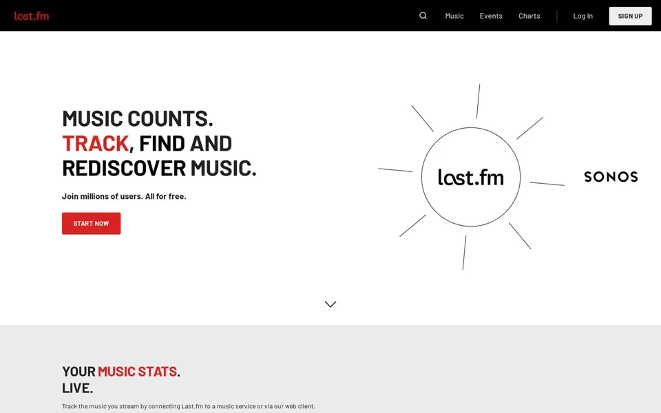 last.fm homepage in 2026