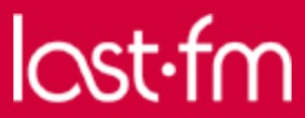 Last.fm logo on the 2006 last.fm homepage: A thin, rounded lowercase wordmark replaces the pixel lettering.
