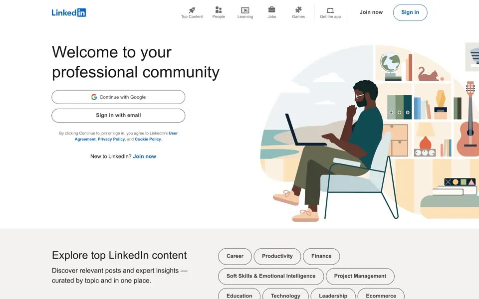 linkedin.com homepage in 2026