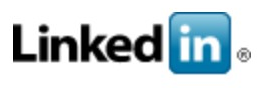 LinkedIn logo on the 2008 linkedin.com homepage: smaller, lighter wordmark with a brighter 'in' box and ®