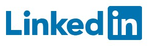 LinkedIn logo on the 2019 linkedin.com homepage: flat blue wordmark and 'in' box, no gradient, no ®