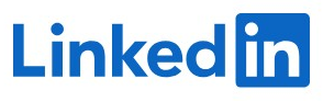 LinkedIn logo on the 2021 linkedin.com homepage: same shape in a brighter blue (#0A66C2)