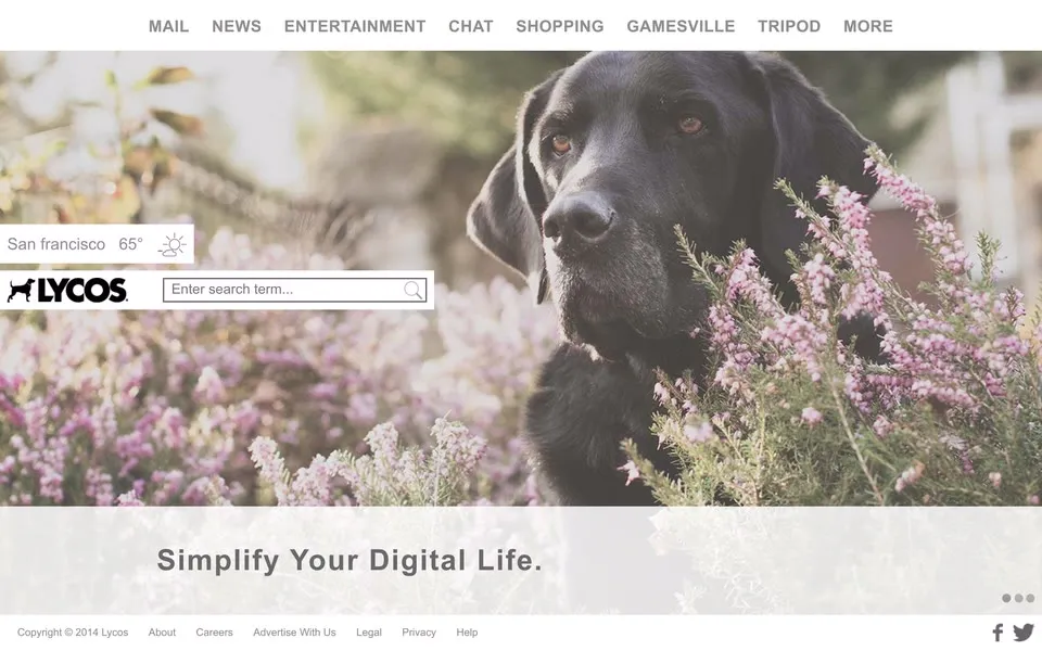 lycos.com homepage in 2014