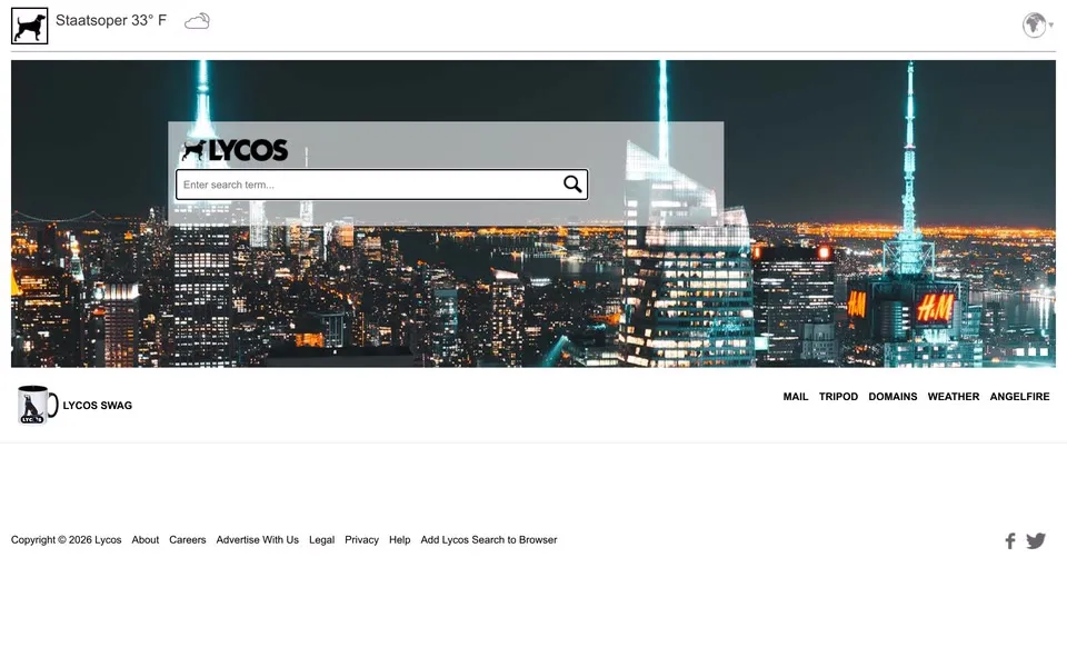 lycos.com homepage in 2026