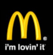 McDonald’s logo on the 2005 mcdonalds.com homepage: The i’m lovin’ it slogan replaces the brand name