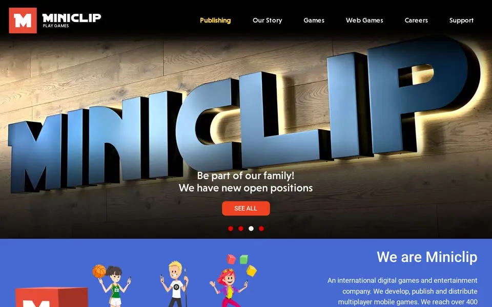 miniclip.com homepage in 2025
