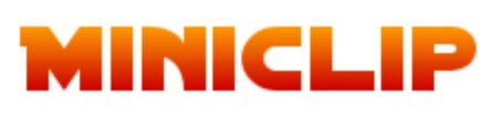 Miniclip logo on the 2015 miniclip.com homepage: Drops the tagline and keeps the orange wordmark