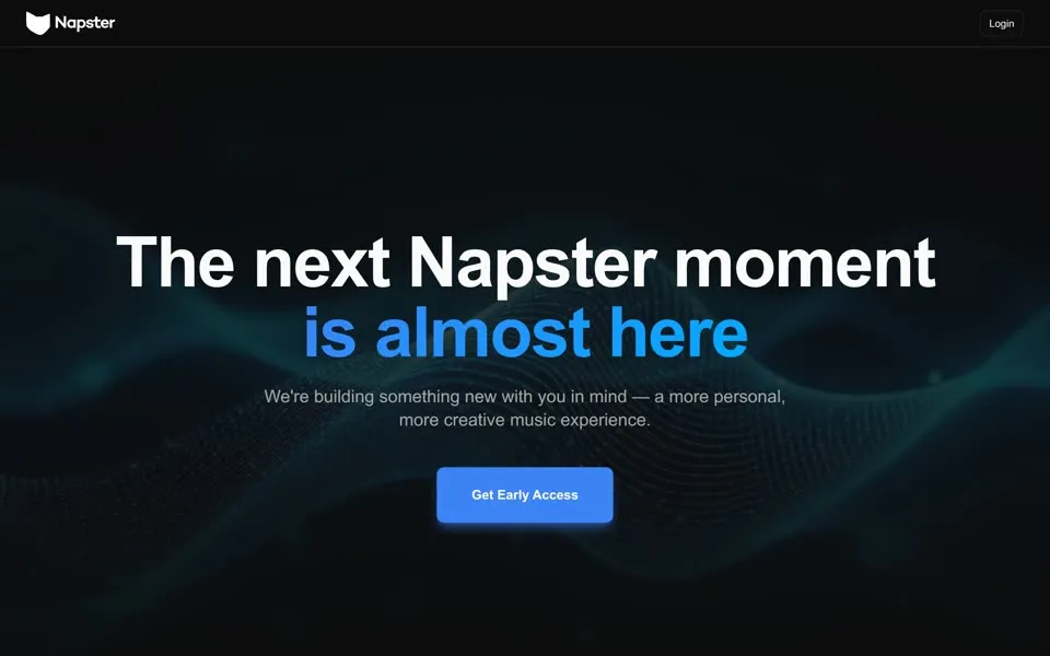 napster.com homepage in 2025