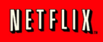 Netflix logo on the 2001 homepage: cream letters with a shadow on red