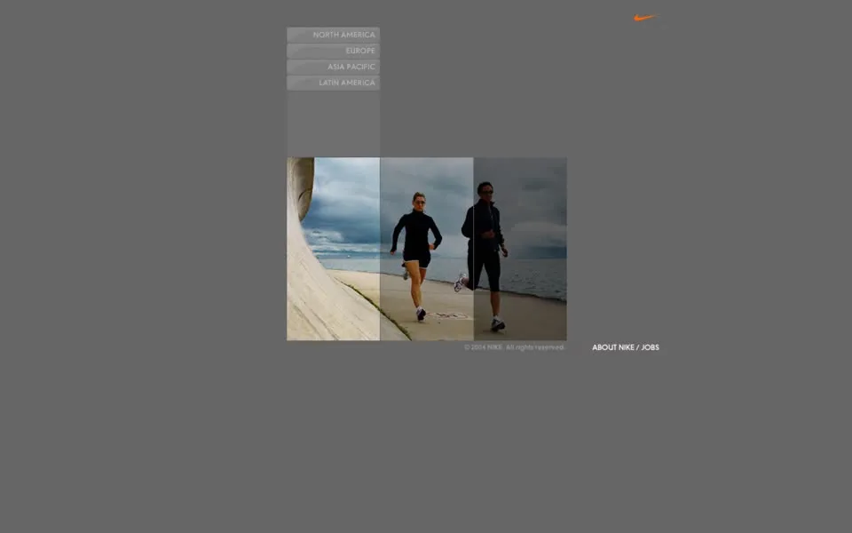 nike.com homepage in 2004