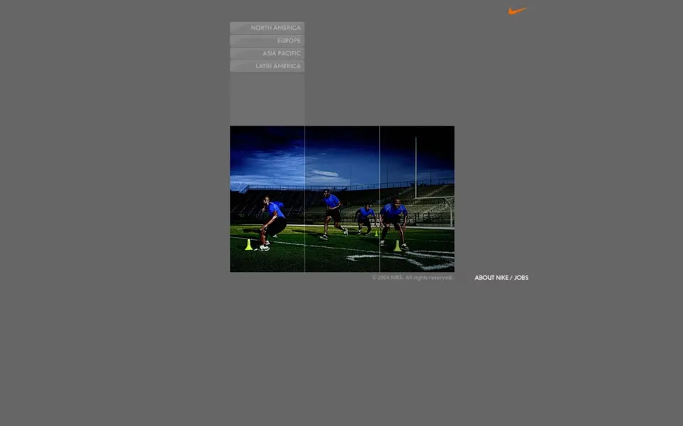 nike.com homepage in 2006