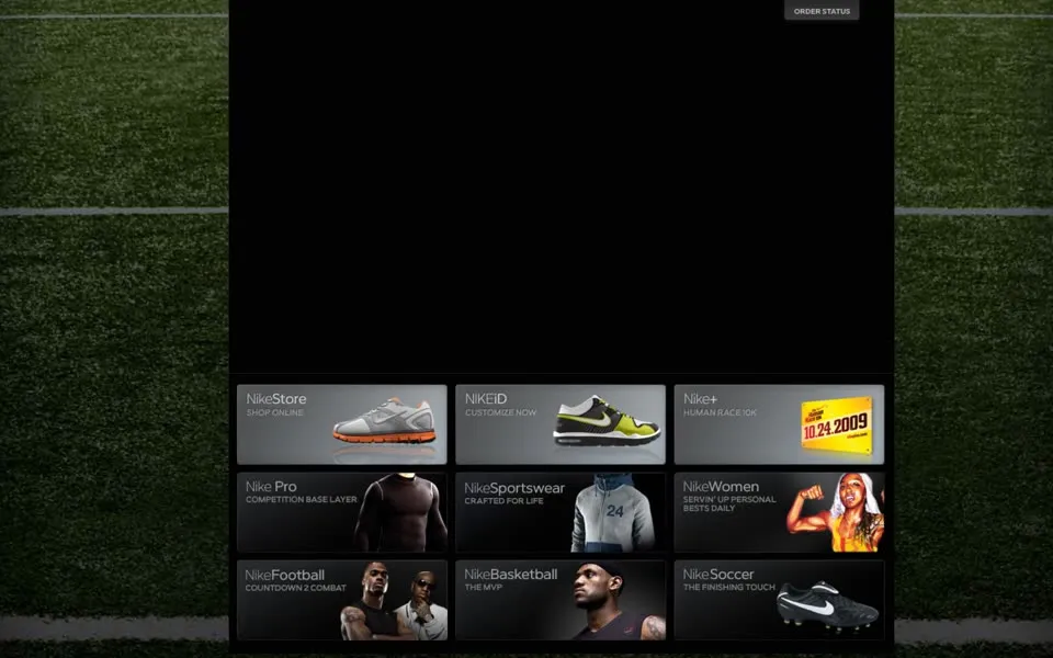 nike.com homepage in 2009
