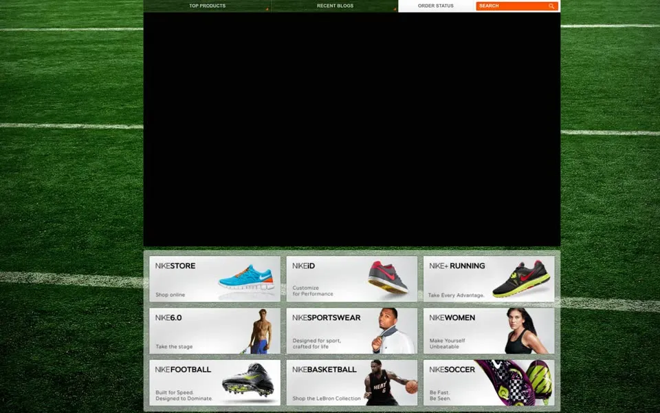 nike.com homepage in 2011
