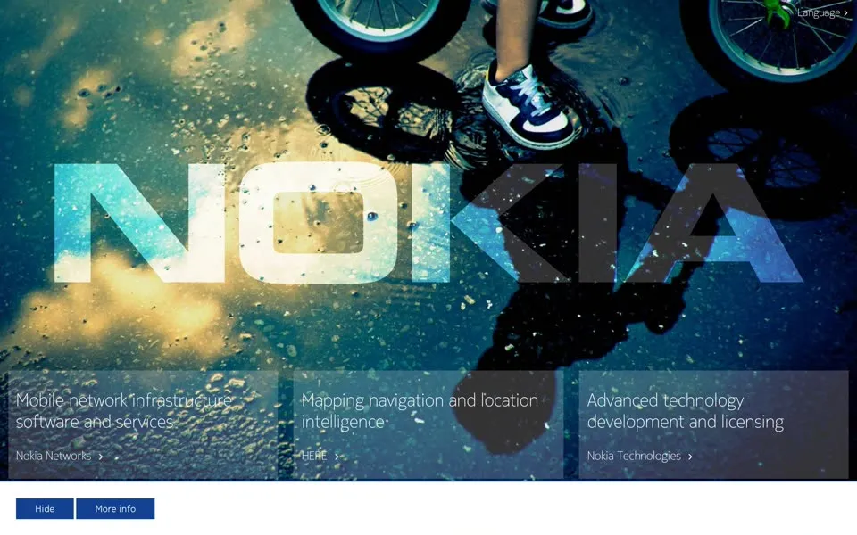 nokia.com homepage in 2015
