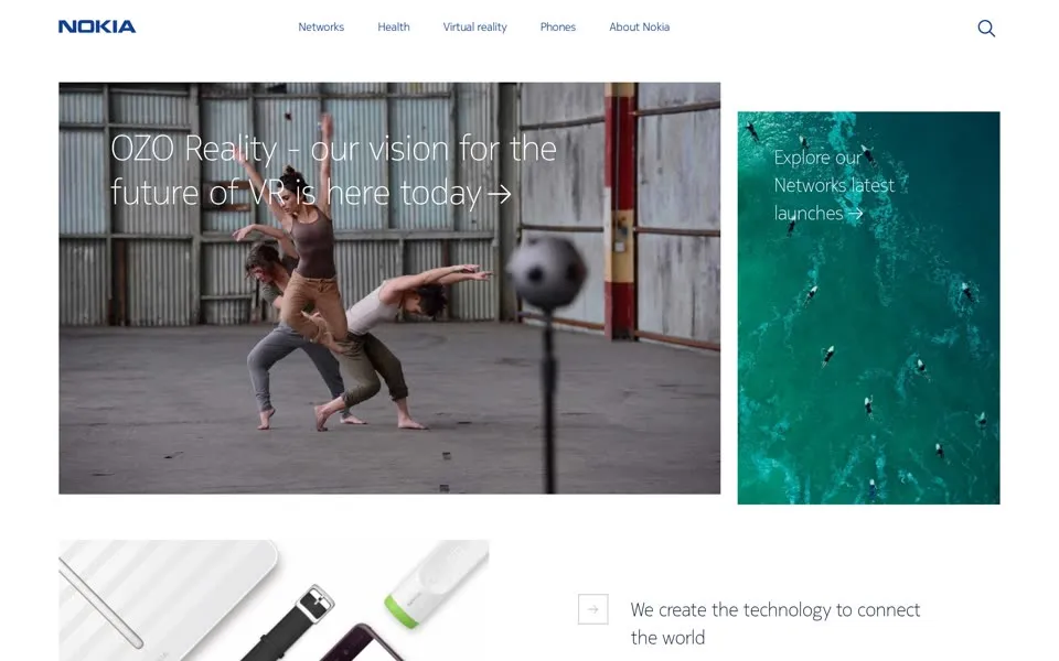 nokia.com homepage in 2017