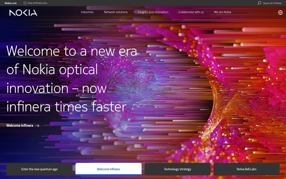 nokia.com homepage in 2025