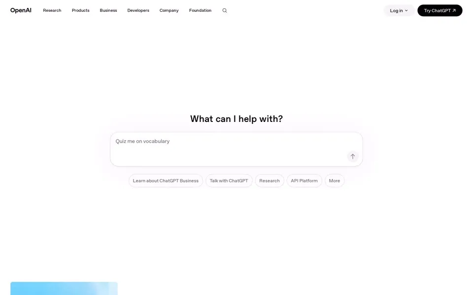 openai.com homepage in 2026