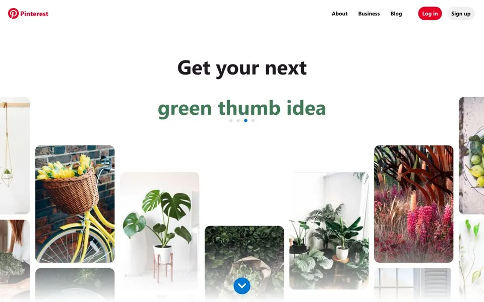 pinterest.com homepage in 2021