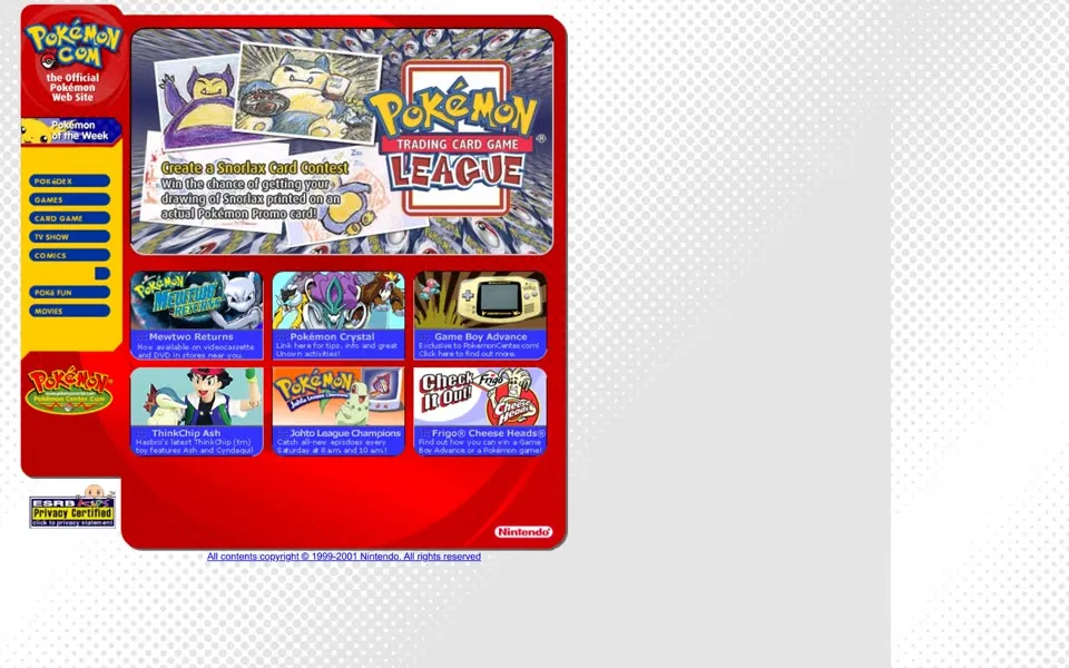 pokemon.com homepage in 2002