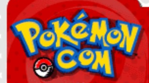 Pokémon logo on the 2002 pokemon.com homepage: The wordmark adds .com