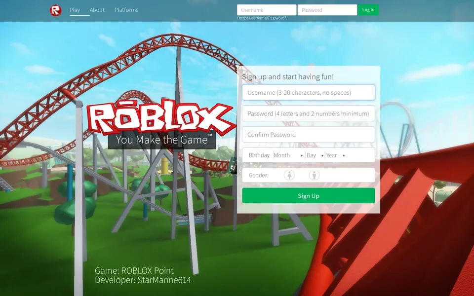 roblox.com homepage in 2015