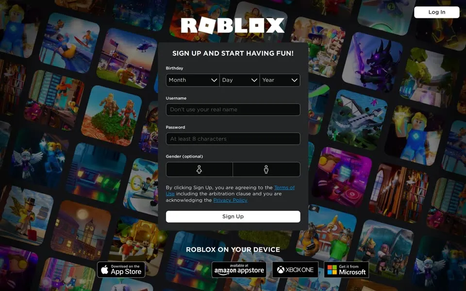 roblox.com homepage in 2022