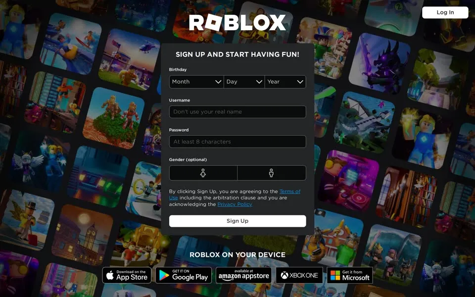 roblox.com homepage in 2023