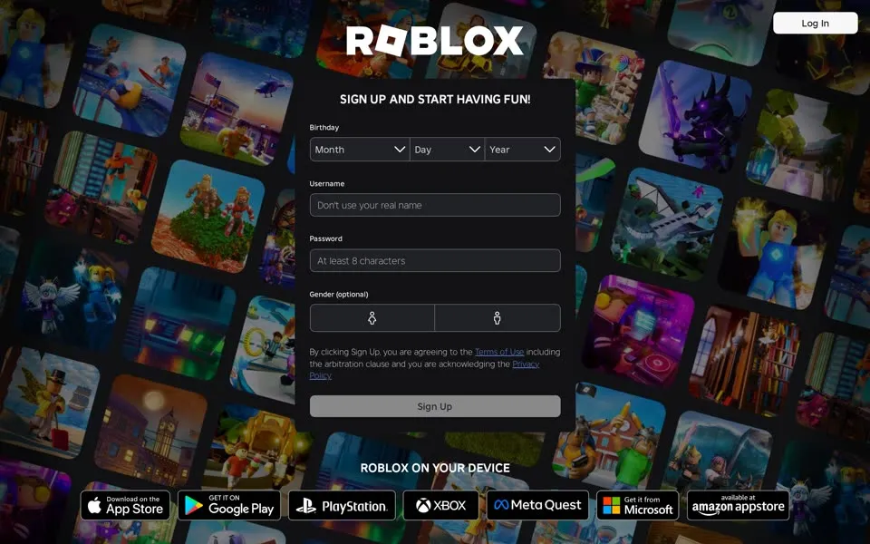 roblox.com homepage in 2025