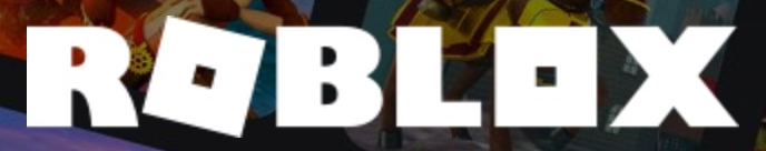 Roblox logo on the 2020 roblox.com homepage: The block wordmark turns white