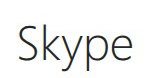 Skype logo on the 2018 skype.com homepage: Thin black wordmark appears in the navigation.