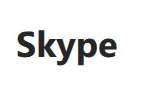 Skype logo on the 2019 skype.com homepage: Bold black wordmark in the Microsoft header.