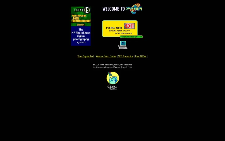 spacejam.com homepage in 1998